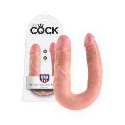 King Cock dupla dildó (közepes) - natúr