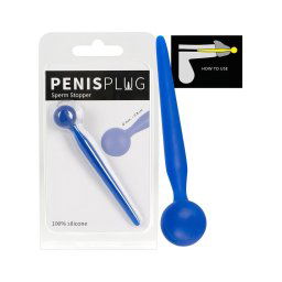 Dilator Sperm Stopper - gömbös, szilikon dilátor (kék)