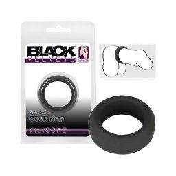 Black Velvets - vastagfalú péniszgyűrű (3,2cm) - fekete