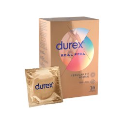 Durex Real Feel - latexmentes óvszer élethű érzéssel (16 db)