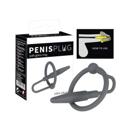 You2Toys - Penisplug - szilikon makkgyűrű kúpos dilátorral (szürke)