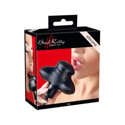 Bad Kitty - pumpálható felfújható szájpecek BDSM játékhoz (fekete)