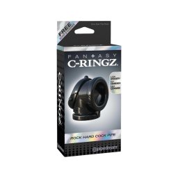 Fantasy Rock Hard - péniszgyűrű és herenyújtó-gyűrű (fekete)