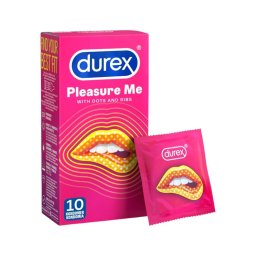 Durex Pleasure Me - bordázott-pontozott óvszer (10db)