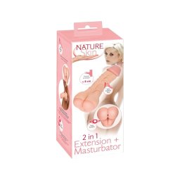 Nature Skin - 2in1 műpopsi és péniszköpeny (natúr)