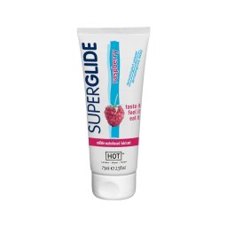 HOT Superglide Málna - ehető síkosító (75 ml)