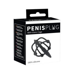 You2Toys - Penisplug - szilikon makk ketrec dilátorral (fekete)