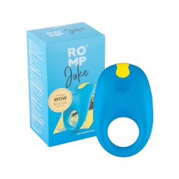 ROMP Juke - vízálló vibrációs péniszgyűrű (kék)