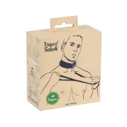 Vegan Fetish - szegecses nyakörv és póráz (fekete)