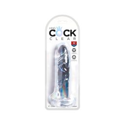 King Cock Clear 6 - tapadókorongos dildó (15cm)