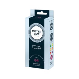 Mister Size - vékony óvszer, extra nagy méret (64 mm, 10 db)