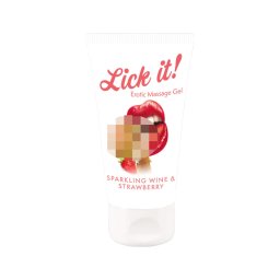 Lick it! - pezsgős-epres ízű 2in1 ehető síkosító (50 ml)