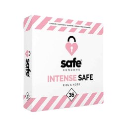 SAFE Intense Safe - Bordázott és pontozott óvszer (36db)