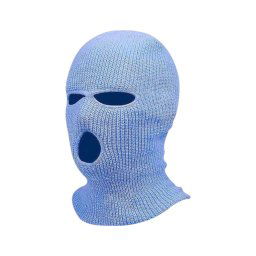 Balaclava - kötött szopó maszk 3 nyílással (kék)