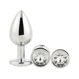 Gleaming Love - anál plug szett - ezüst (3 részes)