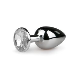 Easytoys - fém anál plug (ezüst-fehér)