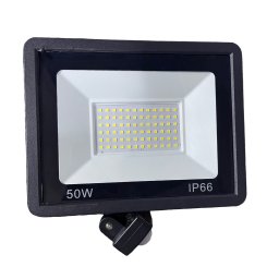 50W Ultra vékony 72 LED mozgásérzékelős reflektor fényvető hideg fehér SLIM Kültéri spotlámpa IP66 - F