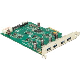 Delock PCI Express kártya x4> 4 x külső USB 3.0, (négycsatornás)