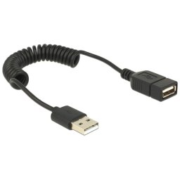 Delock USB 2.0 kábel, hosszabbító, férfi/női, sodrott kábel