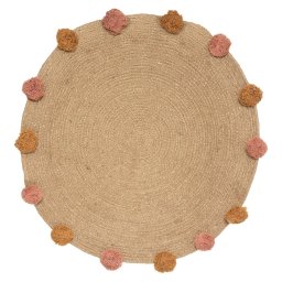 POMPONS gyerek juta szőnyeg 78 cm