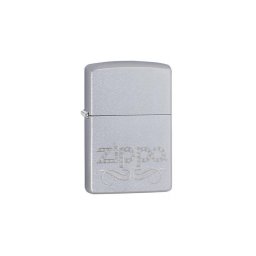 180672 Zippo öngyújtó szatén króm színben- Zippo logó