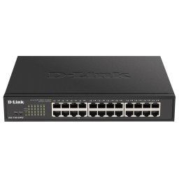 D-Link DGS-1100-24PV2 24 portos PoE Gigabites intelligens menedzselt switch, 12x PoE, PoE költségvetés 100W, ventilátor nélkül