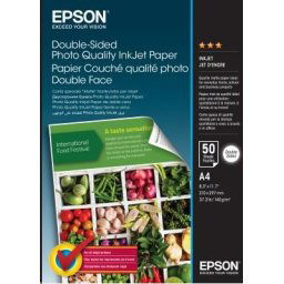 EPSON papír A4 - Kétoldalas fényképminőségű tintasugaras papír A4 50 lap