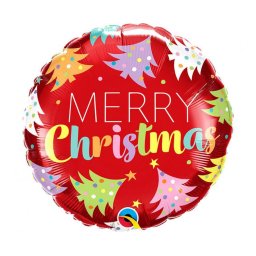 Merry Christmas Red, Karácsonyi fólia lufi 46 cm