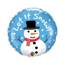 Hóember Let It Snow fólia lufi 46 cm