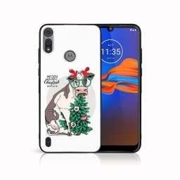 PROTEMIO MY ART borító karácsonyi dizájnnal Motorola Moto E6s BOLDOG CHRISTMAS (074)