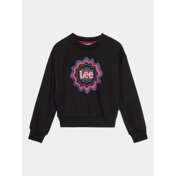 Lee Pulóver Graphic Crew BB LEG5122 Fekete Regular Fit