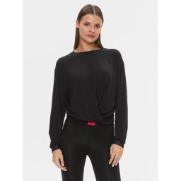 Hugo Blúz Lite 50500491 Fekete Relaxed Fit