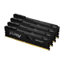 KINGSTON 128GB 3200MHz DDR4 CL16 DIMM (4 darabos készlet) FURY Beast Black