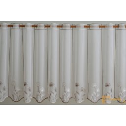 (3 méret) Hímzett vitrage függöny-Caffe latte -45 cm