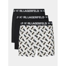 KARL LAGERFELD 3 darab boxer Ikonik 2.0 Woven Boxer (X3) 236M2102 Fekete