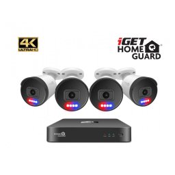 iGET HOMEGUARD HGNVK88504 - PoE 4K UltraHD NVR CCTV kamera 8CH 4x kamera