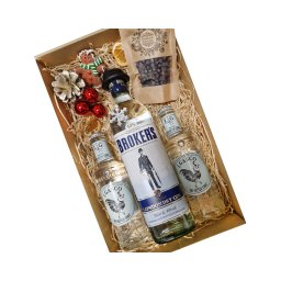 Karácsonyi Brokers gin tonik szett díszdobozban