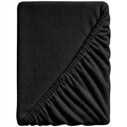 SOFT fekete mikroplüss lepedő 90x200 cm
