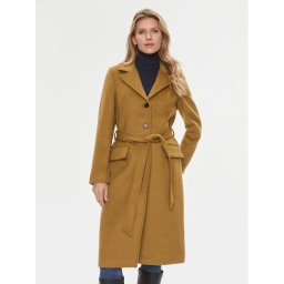 Bruuns Bazaar Gyapjú kabát Catarina BBW2508 Barna Regular Fit