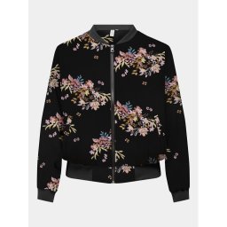 ONLY Carmakoma Bomber dzseki Lux Ellie 15309707 Fekete Regular Fit