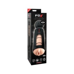 PDX Elite Mega Milker - vibráló, péniszfejő műpunci (fekete)