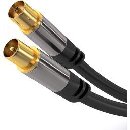 PremiumCord TV antenna HQ patch kábel M/F 75Ohm (135dB) 4x árnyékolva 1,5m