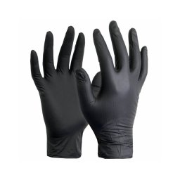 Gumikesztyű nitril púdermentes L 100 db/doboz Guarder®_fekete