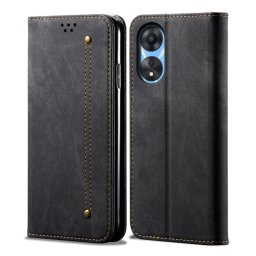 DENIM pénztárca huzat Oppo A78 fekete