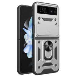 RING KAMERA Borító tartóval Motorola Razr 40 ezüsthöz