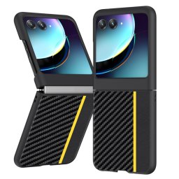 CARBON Védőburkolat Motorola Razr 40 Ultra sárga