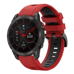DOUBLE - RUBBER RUBBER szíj Garmin Epix Gen 2 (2. generáció) piros