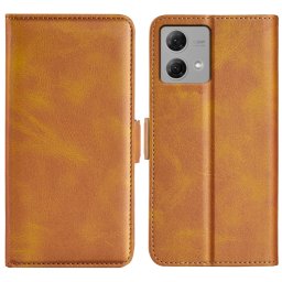 SIDE Wallet tok Motorola Moto G84 5G világosbarna