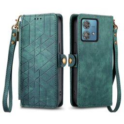 GEOM pénztárca tok Motorola Moto G84 5G zöld színben