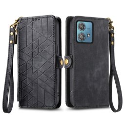 GEOM pénztárca tok Motorola Moto G84 5G fekete